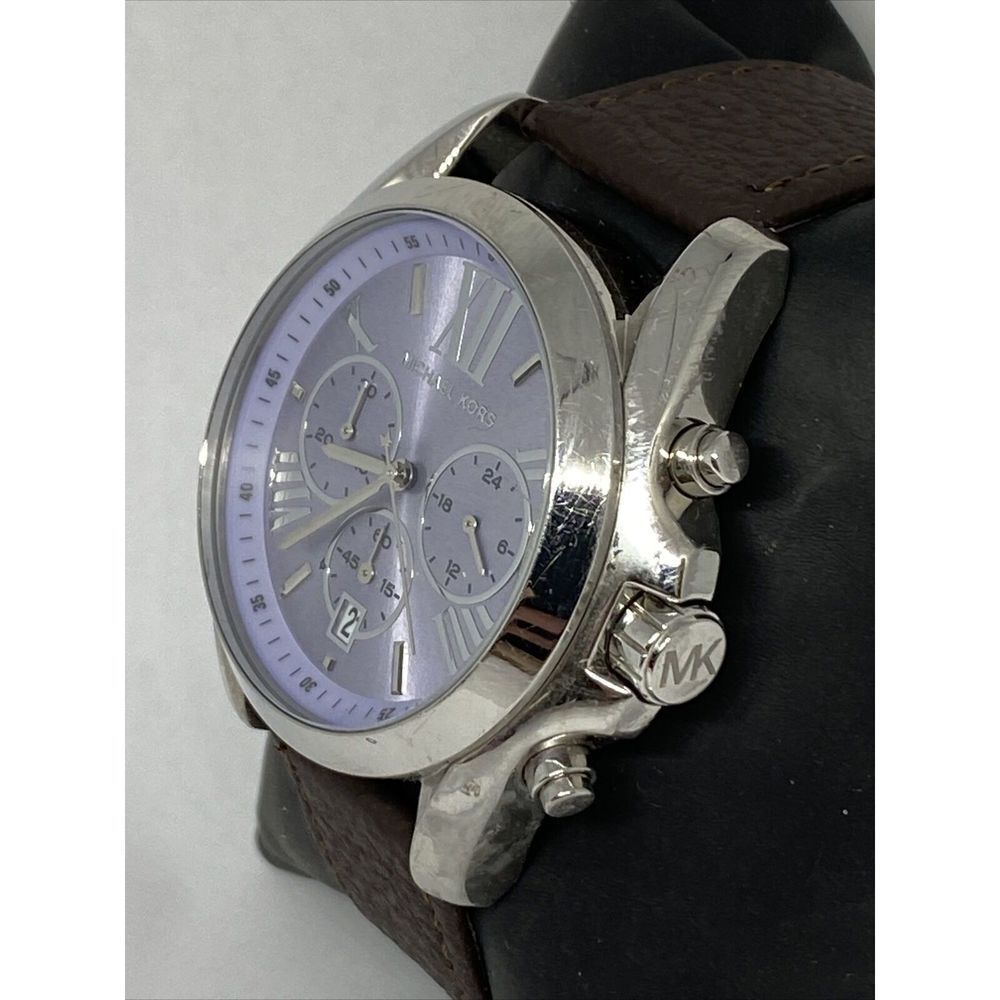 Michael Kors MK6331 Women's Brown Leather Analog Dial Quartz Genuine Watch GE460 - Picture 4 of 12